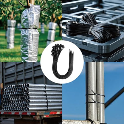 Large Zip Ties 18 Inch (120 Pack) - Heavy Duty, 220 lb Tensile Strength, Black Cable Ties, Extra Long Wire Ties, SKALON - size: 18" (120 Pack)