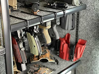 Adoreal 10 PCS Gun Rack, Pistol Rack for Gun Safe Shelf or Stack On Gun Cabinet, Gun Safe Accessory, Handgun Hanger Pistol Organizer for Display, Gifts for Hunters - style: 10 pack