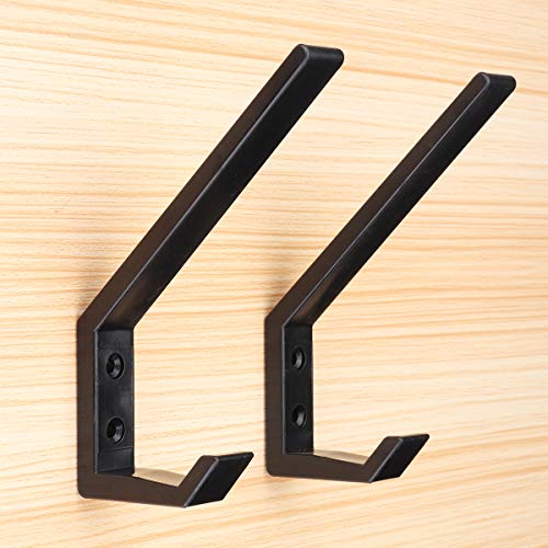 2PCS Helmet Holders Plastic Hanging Hooks Wall Mounted Hangers Hat Glove Bag Shoe Clothes Rack-Black - color: Black