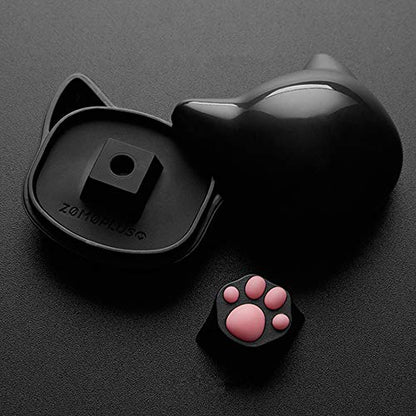 ZOMOPLUS Cute Keycaps,Novelty Cat-Claws Keycap 3D Model OEM Profile Keyboard Keycaps Squishy-Paws Custom Key Caps for Cherry MX Switches Mechanical Gaming Keyboard Catpaw ESC-Key Keycap(Black1pcs) - color: Black-1pcs