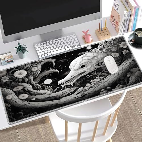 MTG Playmat, Smooth Surface Game Play Pad MTG TCG 24 x 14 inch with Storage Bag, Non-Slip Mouse Pad Card Fighting Game, Black Snake - color: Black Snake