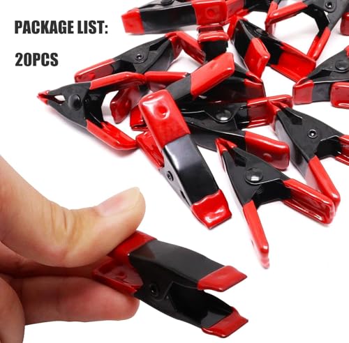 2 Inch Spring Clamps, Heavy Duty Metal Strong Clips Clamps (20pcs, Red) - color: Red, size: 20 Pcs