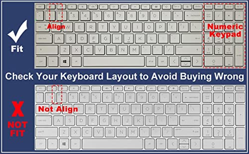 Keyboard Cover for HP 17.3" Laptop 17-cn/cp 17t-cn 17-cn0065cl 17-cn3053cl 17-cn0691ds 17-cn1053cl 17-cn0010nr 17-cn2099nr cn1069cl 17-cn0001tg 17-cn0003dx 17-cn3097nr/3165cl 17-cn2068cl cn0076nr-BU - color: Blue(Regular Letters)