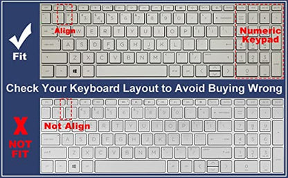 Keyboard Cover for HP 17.3" Laptop 17-cn/cp 17t-cn 17-cn0065cl 17-cn3053cl 17-cn0691ds 17-cn1053cl 17-cn0010nr 17-cn2099nr cn1069cl 17-cn0001tg 17-cn0003dx 17-cn3097nr/3165cl 17-cn2068cl cn0076nr-BU - color: Blue(Regular Letters)