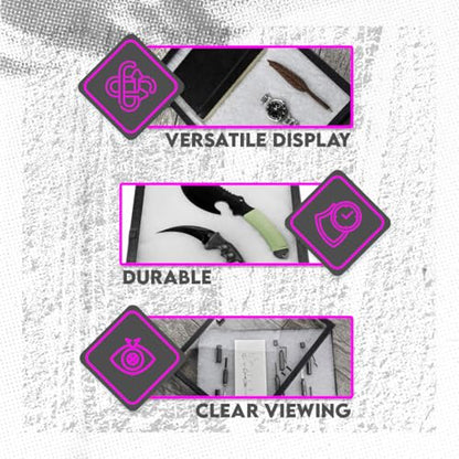 SE Glass Top Display Box - JT925 - size: 6-¼” x 5-¼” x ¾"