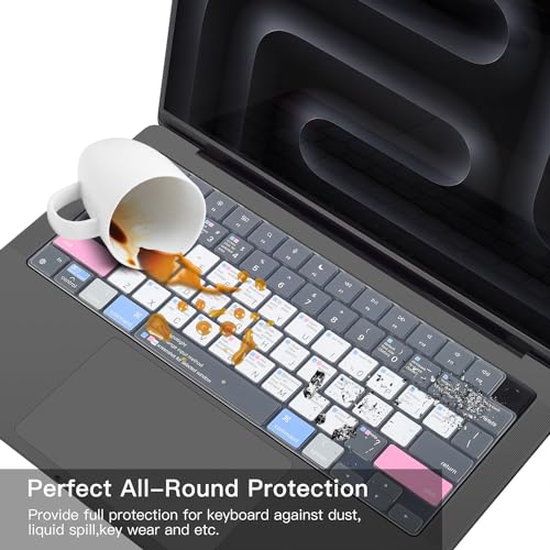 CaseBuy Premium Mac OS Keyboard Cover Shortcuts Compatible with MacBook Pro 14" 16" 2026-2023 with (M5 M4 M3) Pro/Max Chip A3426 A3427 A3428 A3429 A3434 A2918 A2991 A2992 MAC Hot Keys Keyboard Skin - size: MacBook Pro 14" 16" (2023-2026)