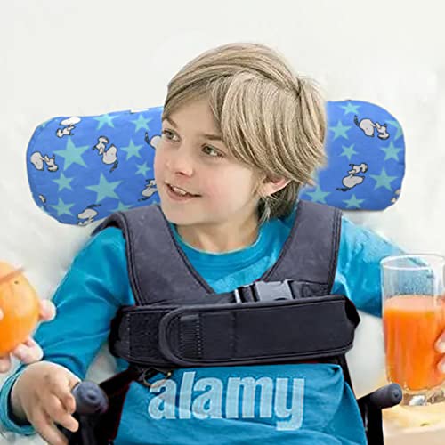 Adjustable Wheelchair Headrest Cover with Elastic Rope for Electric Power Wheelchair Users