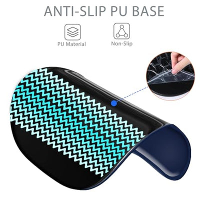Ergonomic Mouse Pad with Wrist Rest, Gel Concave Mouse Pad with Non-Slip Base, Pain Relief Mouse Pads with Smooth Wrist Support for Office & Home (Deep Blue) - color: Deep Blue