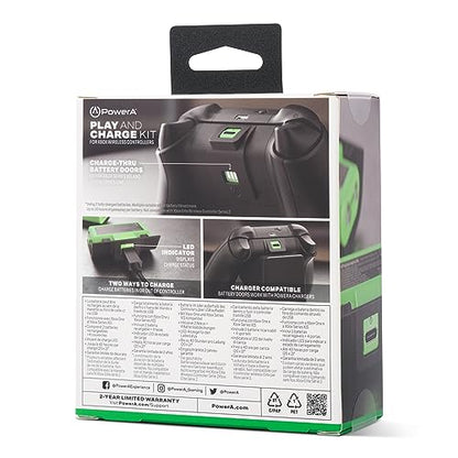 PowerA Play & Charge Kit for Xbox Series X|S and Xbox One - Green - style: Play & Charge Kit