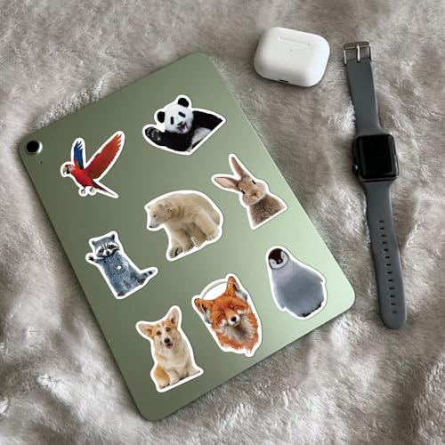 Zoo Animal Stickers, 50Pcs Realistic Safari & Wildlife Waterproof Vinyl Stickers for Water Bottles, Laptop, Party Favors, Classroom Rewards & Gift Pack - style: Animal Stickers