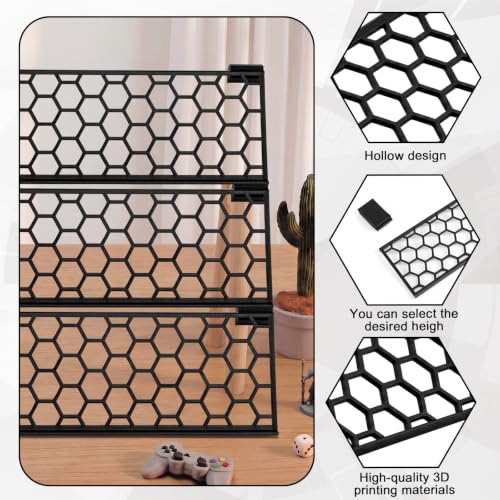 Yalikop 24 Pcs Trading Card Risers for Display Case Acrylic Modular Display Risers for Cardshow Vendor Sport Card Board Game (Detachable Hollow) - style: Detachable Hollow