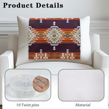 Aztec Sofa Headrest Covers Recliner Headrest Protector Cover Wrinkle Resistant Recliner Sofa Head Rest Covers Protector for Couch 2 Pcs - color: Aztec Print