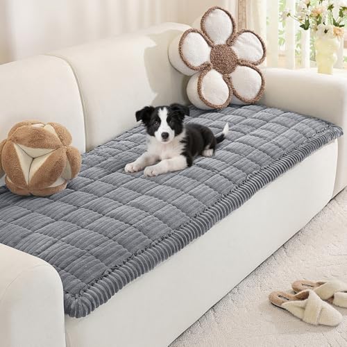 Royhom Couch Cover for Dogs Washable, Soft Thick Pet Couch Covers for Sofa, Pawcart Couch Protector Pet Friendly, Furniture Covers Dog Mat for Couches and Sofas(Blue-Grey, 27.6 x 47.2 Inch) - color: Blue-grey, size: 27.6 X 47.2 Inch/1 Piece