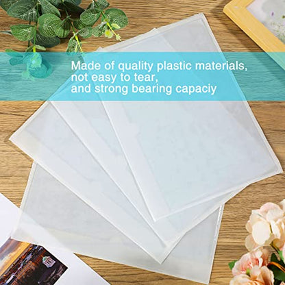 Chinco 30 Pcs Self Adhesive Pockets, Bin Labels for Storage Bins, Clear Pocket Label Sleeves, Plastic Index Card Holder with Top Open for Organizing Bins Box Drawer(9.9 x 7 Inches) - size: 9.9 x 7 Inches