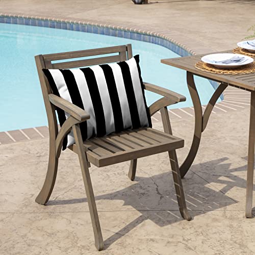 Arden Deep Seat Pillow Back Cushion, 23 x 17, Outdoor/Indoor Replacement Back Cushion, Plush Support, Fade-Resistant, Rain-Proof Patio Furniture Cushion, Black Cabana Stripe - color: Black Cabana Stripe, size: 17 x 23