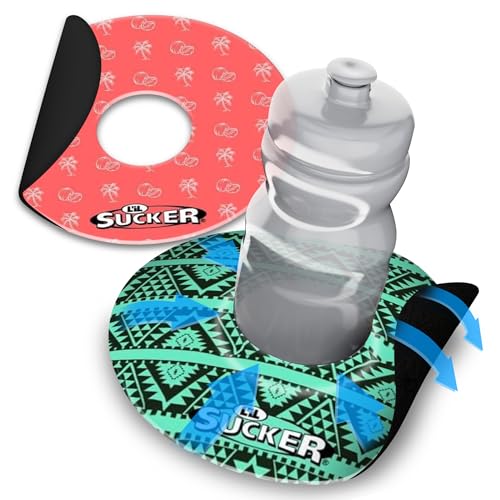 Lil Sucker Suction Cup Holder – Universal Drink Holder for Paddle Board, Kayak, ATV & Boat – Clip-On Coffee, Anti-Spill - Stylin' Pack of 2 - color: Stylin'