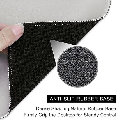 Hsurbtra Mouse Pad, Premium-Textured Square Mousepad 10.2 x 8.3 Inch, Stitched Edge Anti-Slip Waterproof Rubber Pretty Cute Computer Mat for Office Gaming Laptop Women Kids Space Gray - color: Space Gray, size: Square Mousepad (10.2" x 8.3")