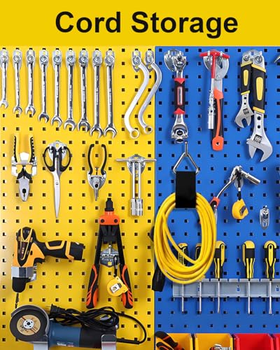 Extension Cord Holder Organizer, 2in x 16.4’ Cut to Length Heavy Duty Storage Straps with 15 Buckles, Garden Water Hose Garage Gadgets Hanger for Storage and Organization