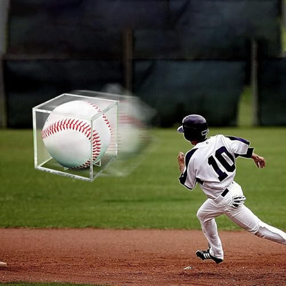 12 Pack Baseball Display Case UV Protected Acrylic Clear Baseball Holder Square Cube Ball Protector Memorabilia Autograph Display Box for Official Size Baseball - size: TWELVE PACK