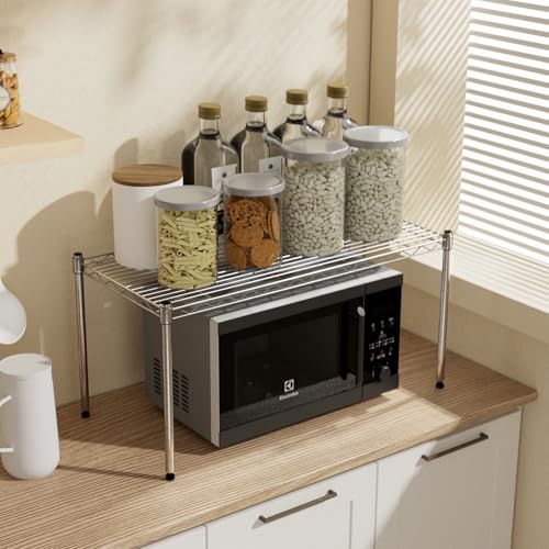 Simple Deluxe Heavy Duty 1-Shelf Shelving, Adjustable Storage Units, Steel Organizer Wire Rack, 29.92" W x 13.78" D x 14.96" H, Chrome,2-Pack - size: 1-Tier Wider, 29.92"W x 13.78"D x 14.96"H, style: 2 Pack