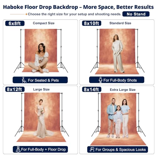Abstract Professional Photography Backdrop for Portrait Photo Props Booth Background Photoshoot Studio with Polyester Fabric Roller Pocket on Top(8x10ft,Brick Red,No Stand) - color: Brick Red, size: 8'x10'