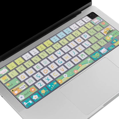 Cute Silicone Keyboard Cover for 2021-2024 MacBook Air 13.6" 15" A2941 A3114 A2681 A3113, MacBook Pro 14" 16" A2442 A2779 A2918 A2992 A2485 A2780 A2991 A3112 A3401 A3406 M4 M3 M2 M1 Max, Cute Flowers - color: Cute Flowers