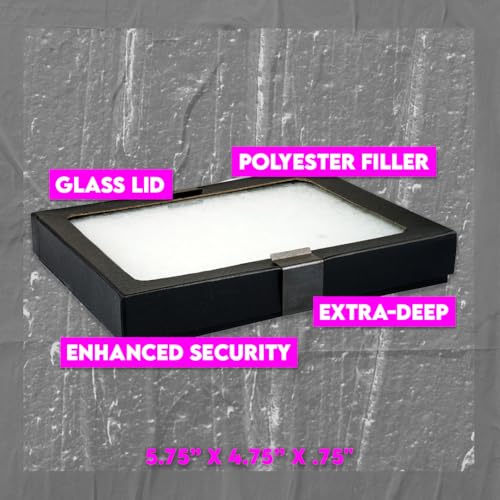 SE Glass Top Display Box - JT925 - size: 6-¼” x 5-¼” x ¾"