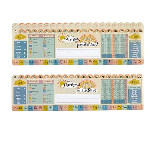 Really Good Stuff Boho Self-Adhesive Vinyl Desktop Helpers - Set of 24 - Primary - color: Boho