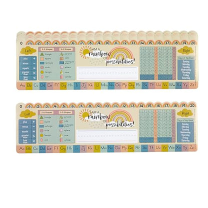 Really Good Stuff Boho Self-Adhesive Vinyl Desktop Helpers - Set of 24 - Primary - color: Boho