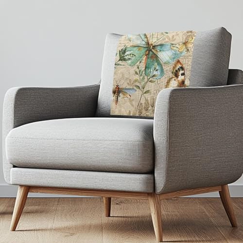 Sofa Headrest Covers Recliner Headrest Covers Butterfly Newspaper Design Couch Chair Protector Non Slip for Living Room Quick Dry Breathable Sofa Chair Cover Not Easy to String - color: Butterfly Newspaper Design