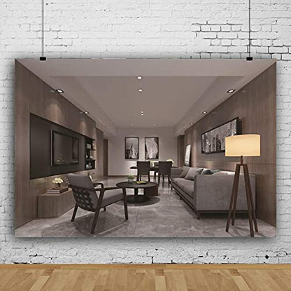 8x6ft Modern Living Room Backdrop Video Conferencing Backdrop Decor for Home Zoom Meeting Video Recording Background Banner - size: 8x6ft