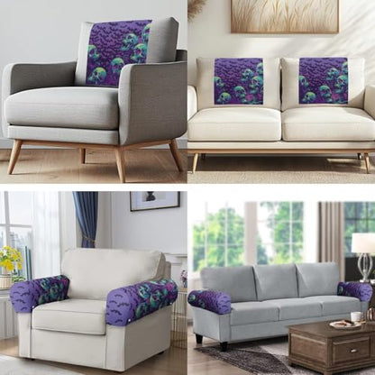 Sofa Headrest Armrest Cover Set Non Slip Sofa Chair Protector Washable Scratch Resistant Headrest Cover Seater Headrests Slipcovers with Fixing Nails Furniture Protector Newspaper - color: Newspaper