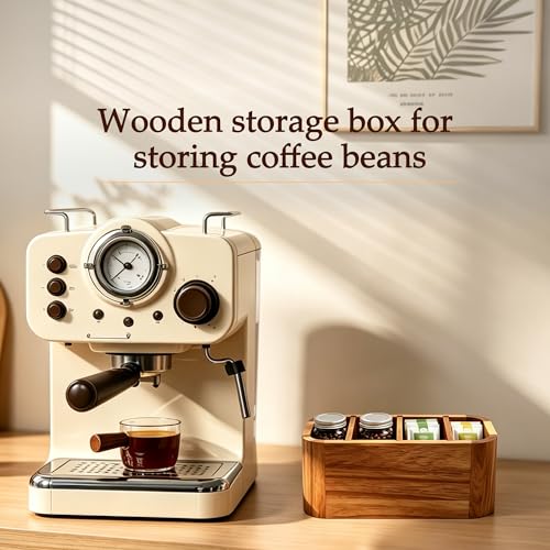 Acacia Wood Remote Control Holder, TV Remote Holder - 4 Compartment Remote Control Storage Organizer, Small Wooden Desktop Caddy for Coffee Table, Nightstand, Living Room, Office, Vanity