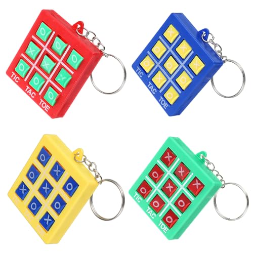 Mabor XO Tac-Toe Keychain Plastic Tac-Toe Game Pendant for Goodie Bags Mini Portable Pocket Board Keyring for Backpack Valentines Birthday Party
