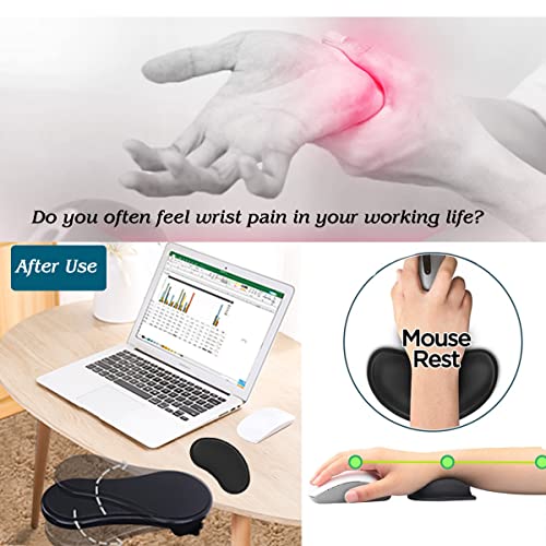 Armrest Support,Keyboard Wrist Rest Pad,with Mouse Wrist Cushion Support for Office Adjustable Wrist Rest Extender,Wrist Support Pads for Keyboard and Mouse Ergonomic Design Arm Rest Pad