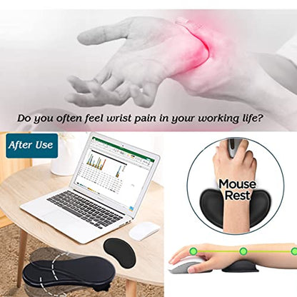 Armrest Support,Keyboard Wrist Rest Pad,with Mouse Wrist Cushion Support for Office Adjustable Wrist Rest Extender,Wrist Support Pads for Keyboard and Mouse Ergonomic Design Arm Rest Pad