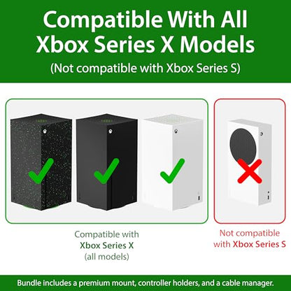 TotalMount – Wall Mount for Xbox Series X – Prevents Your Xbox from Falling by Securing Each Side (Large Bundle: Wall Mount and 3 Controller Holders) - size: Large Bundle: Wall Mount and 3 Controller Holders
