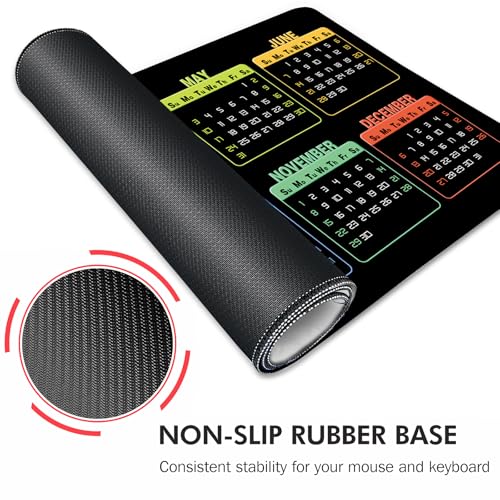 Galdas Gaming Mouse Pad XXL XL Large Long Extended Big Mousepad Non-Slip Rubber Keyboard Mouse Pad with Stitched Edges for Laptop Home Office (2026, 35.4 * 15.7) - color: 2026
