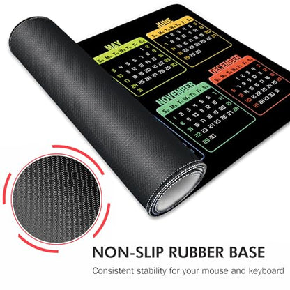 Galdas Gaming Mouse Pad XXL XL Large Long Extended Big Mousepad Non-Slip Rubber Keyboard Mouse Pad with Stitched Edges for Laptop Home Office (2026, 35.4 * 15.7) - color: 2026