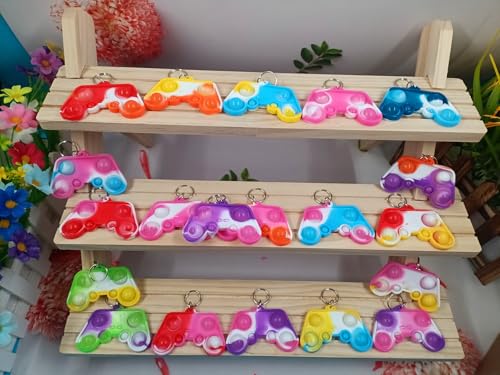 20 pcs Bulk Game Pop Fidget Keychain Silicone holiday party gifts