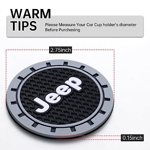 Car Cup Coaster, 2PCS Universal Non-Slip Cup Holders, Compatible with Jeep Series Car Cup Holder Coasters，Car Drink Coaster Holder Accessory, Black - color: Hs33 Black