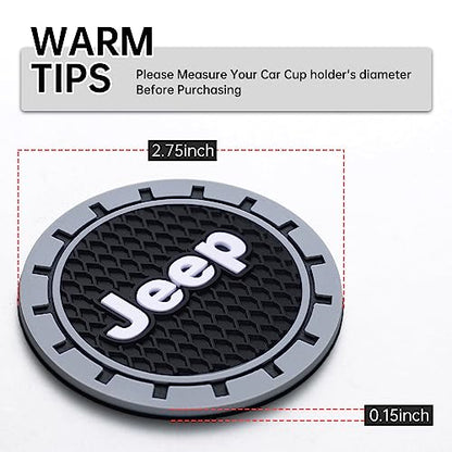 Car Cup Coaster, 2PCS Universal Non-Slip Cup Holders, Compatible with Jeep Series Car Cup Holder Coasters，Car Drink Coaster Holder Accessory, Black - color: Hs33 Black