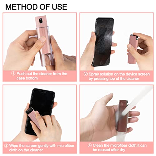 Touchscreen Mist Cleaner Spray, walrfid Electronic Screen Cleaner for TV, Laptop, Tablet, PC, Computer Monitor LCD Flat Screens, Eyeglasses - Pink - color: Light Pink