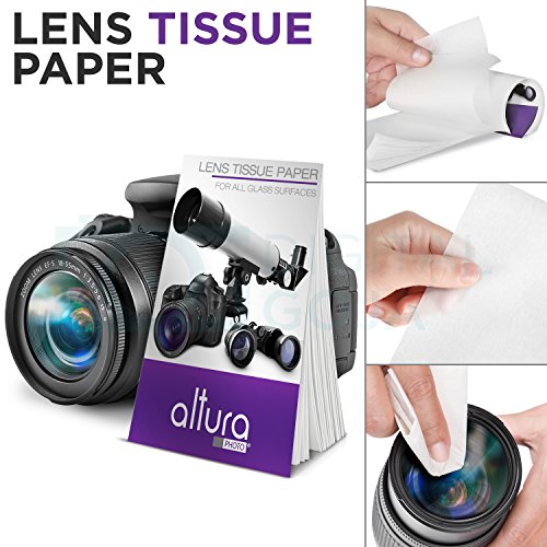 Altura Photo Camera Cleaning Kit - All Natural Lens Cleaner, Brush, Pen, Blower, Microfiber Cleaning Cloths, Tissue Wipes for Canon Nikon Sony Fuji Olympus Pentax Sigma Tamron DSLR Mirrorless Cameras - style: w/ 2oz. All Natural Cleaning Solution