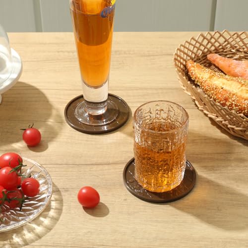 Coasters,Drink Coasters Set of 8 with Holder (Coffee, 12pcs) - color: Coffee, size: 12 pcs