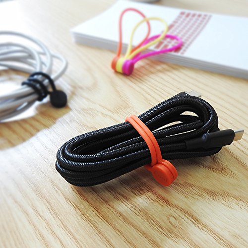 SMART&COOL Reusable Silicone Magnetic Cable Ties for Bundling and Organizing, Holding Stuff, Book Markers, Fridge Magnets, Assorted Color, 7.16'' (30-Pack, Multi) - color: Multi, size: 30-Pack