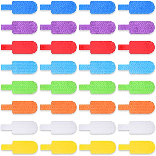 Outus 50 Pcs Cable Labels Multi Color with Writable Surface Reusable Waterproof Durable Wire Labels Tags 8-Color for Cord Identification Industrial Cable Management(Regular Style) - style: Regular Style