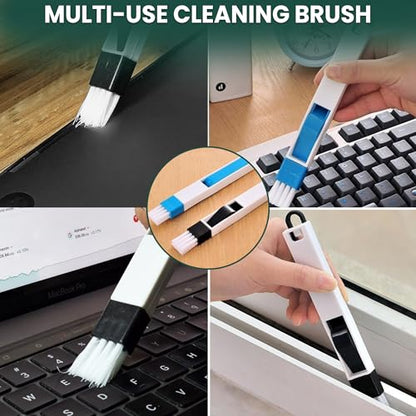 14 Pcs Crevice Cleaning Brush Set – Hard Bristle Cleaning Tools for Grout, Tile Floors, Gaps & Narrow Spaces – Multi-Purpose Grout Scrub Brush for Cleaning Bathroom, Shower, Window Tracks, Kitchen - color: White, Black, Red, Yellow, Pink & Green