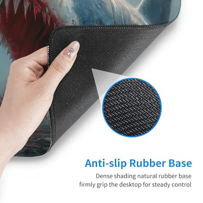 Fish Mouse Pad Extended Large Gaming Mouse Pad XL Stitched Edges for Gamer Home Office 31.5 X 11.8 Inch - color: Fish