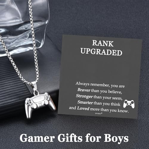 Gamer Gifts for Teen Boy Game Controller Necklace for Boy Men Birthday Christmas Graduation Stuff Gaming Jewelry